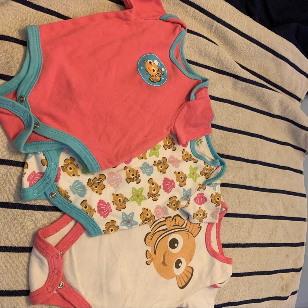 Finding Nemo onesies 3-6 months